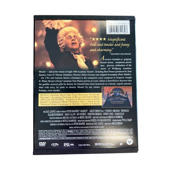 Amadeus Widescreen Edition DVD 1984 Drama Movie F. Murray Abraham Pre-Owned - Picture 5 of 6